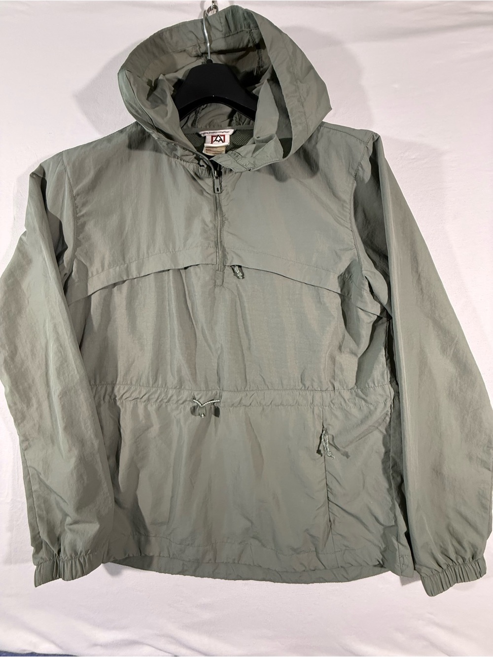 Outdoor Supply Co Mdl Avalanche Sage Green Hooded Windbreaker Jacket